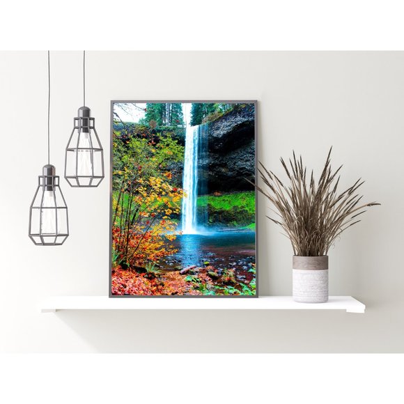 North Falls, Waterfalls, Oregon Waterfall Wall Art Design Poster Print Decor for - Picture 2 of 9